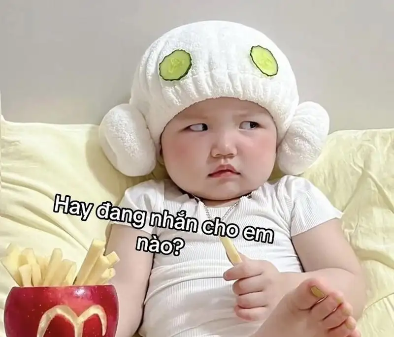 Avatar meme em bé cute hài hước tạo nên những khoảnh khắc vui vẻ