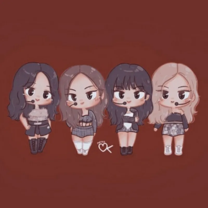 Tải ngay hình chibi Blackpink dễ thương nhất