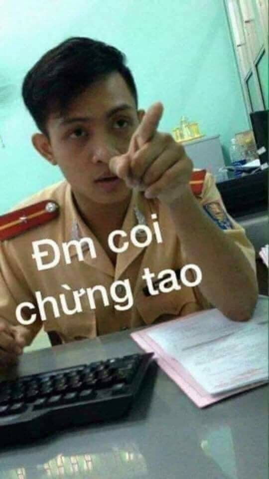 Công an giao thông meme là hình ảnh không thể thiếu