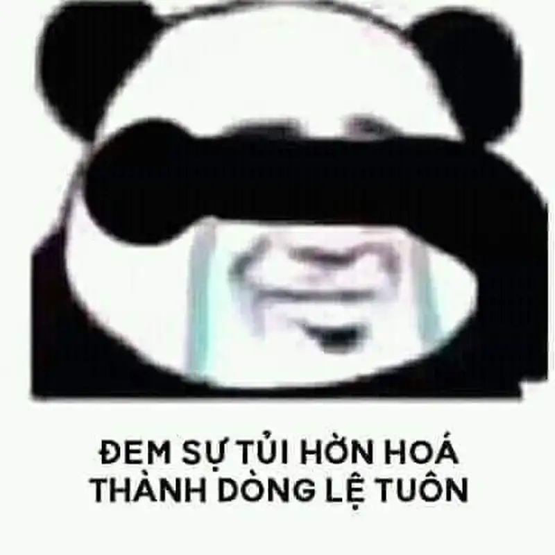 Gấu trúc khóc meme mang lại cảm giác vừa dễ thương vừa xúc động, làm người xem không khỏi cảm thấy đồng cảm.