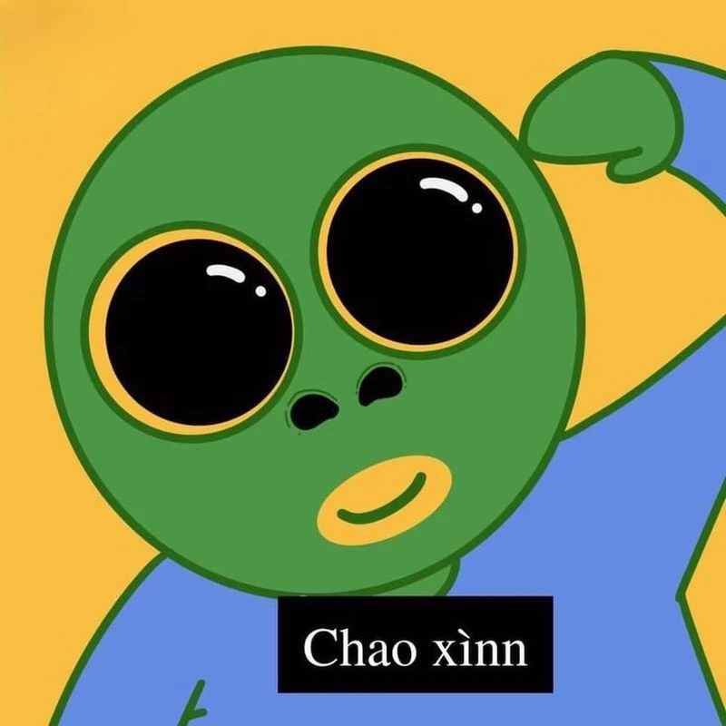 Meme xin chào đáng yêu là hình ảnh không thể thiếu