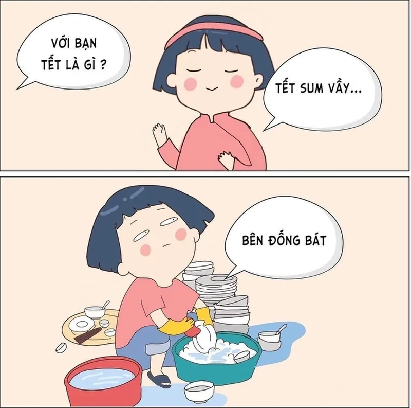 Meme tết vui vẻ giúp bạn cảm nhận không khí ấm áp của ngày lễ