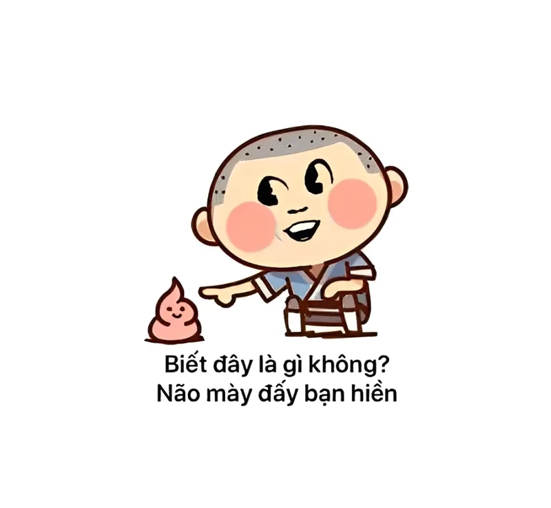 Meme mặt ngu thể hiện sự ngốc nghếch đáng yêu của nhân vật