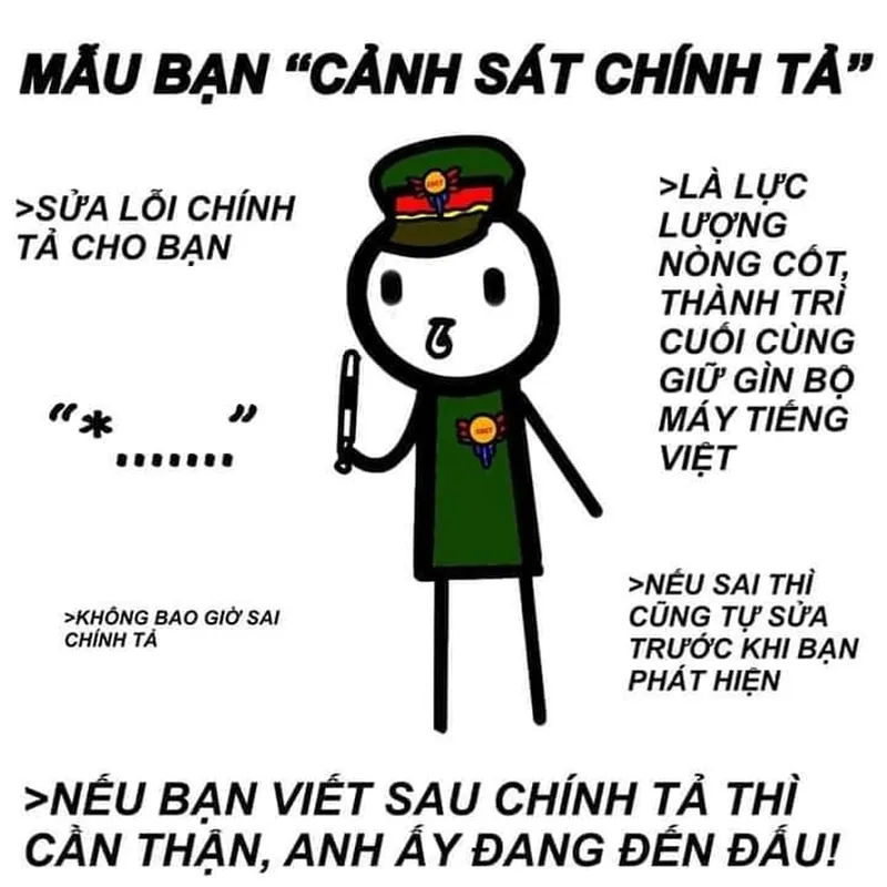 Chú công an meme mang lại sự dễ thương cho người xem