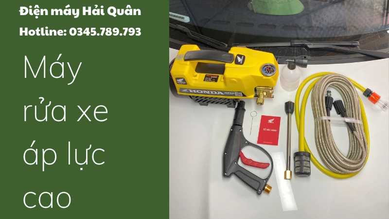 Máy rửa xe áp lực cao đánh bay vết bẩn cứng đầu
