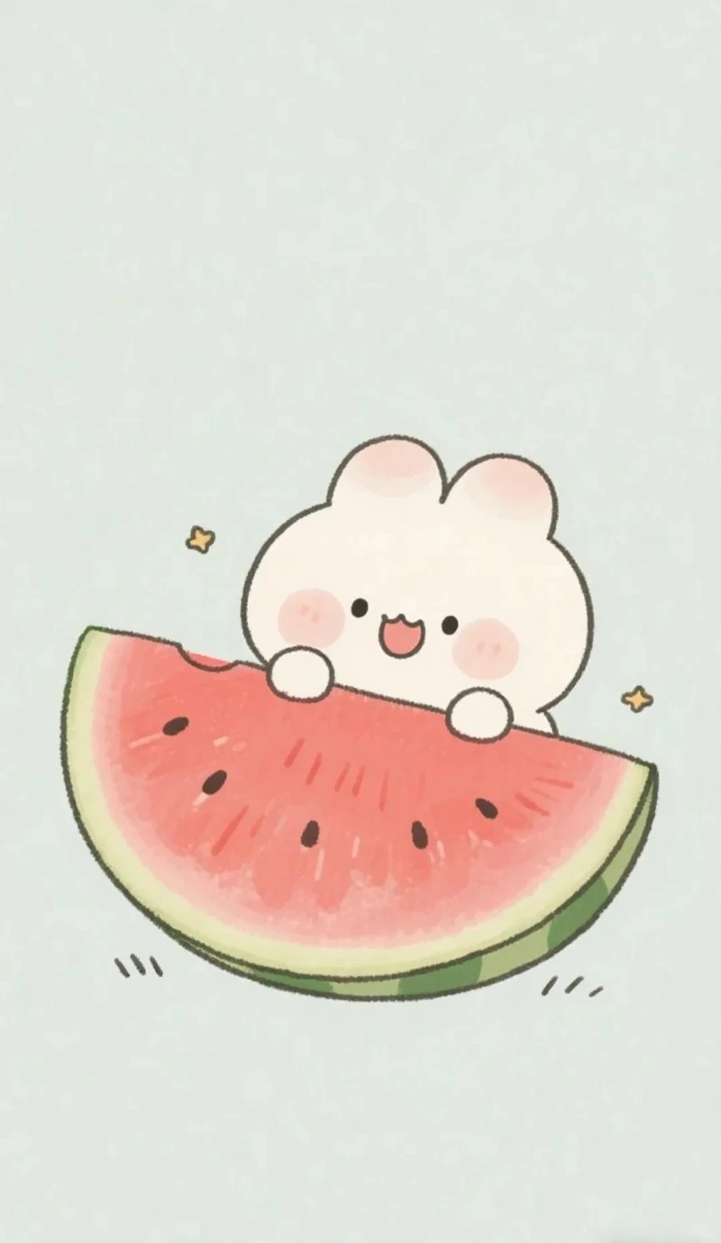 Ngắm dưa hấu cute dễ thương nhìn là thấy mát lành