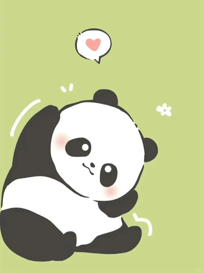 Bộ ảnh gấu trúc cute chibi dễ thương