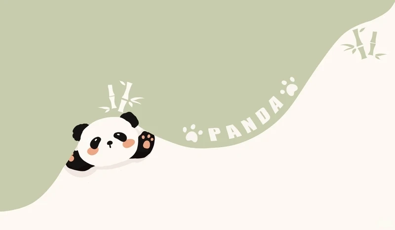 Bộ hình nền máy tính gấu trúc siêu đáng yêu