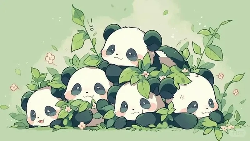 Gấu trúc hình nền đơn giản mà cực kỳ cuốn