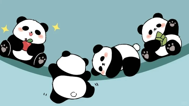 Hình nền cute gấu trúc cho màn hình thêm sinh động