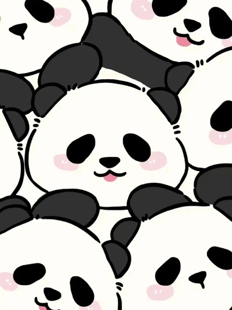 Trang trí thiết bị với hình nền gấu trúc chibi