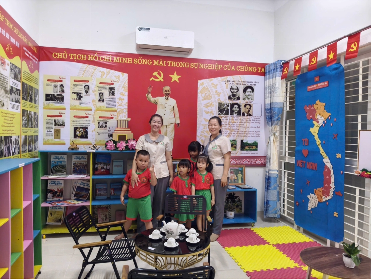 Không gian trưng bày văn hóa truyền thống tại trường mầm non