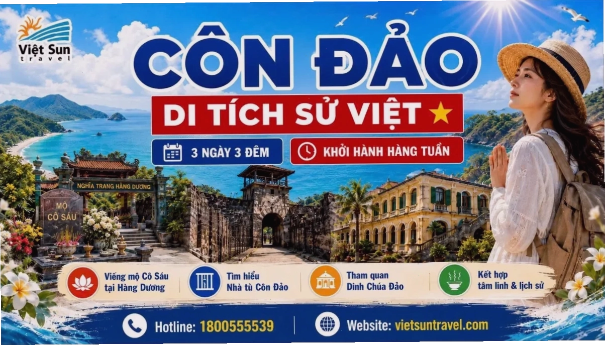 Vẻ đẹp thiên nhiên trong tour tham quan Côn Đảo lịch sử