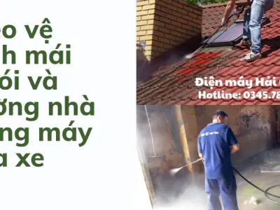 Làm sạch mái ngói tường nhà bằng máy rửa xe siêu nhanh